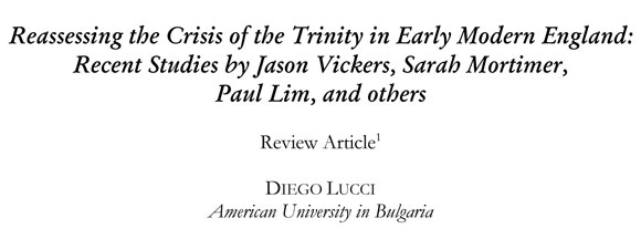 Debates on the Trinity in two crucial periods of English history